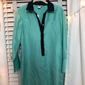 Vineyard Vines 100% Silk Teal Dress